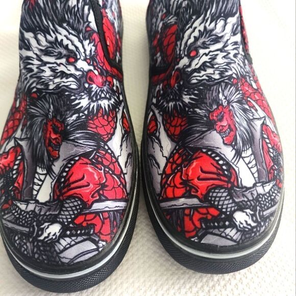 RAAD Samurai and Dragon  damian fired slip on sneakers - Picture 1 of 11